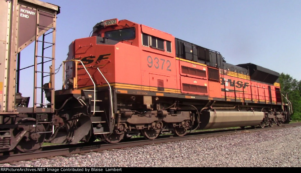 BNSF coal train DPU